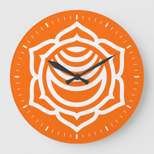 Sacral Chakra Energy Wall Clock Stor Klocka (Framsida)