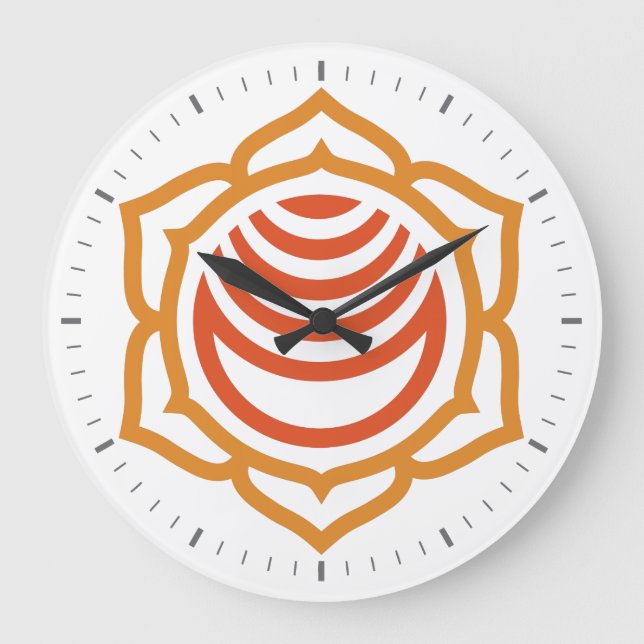 Sacral Chakra Energy Wall Clock Stor Klocka (Framsida)