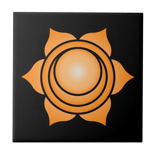 Sacral Chakra Kakelplatta (Framsidan)