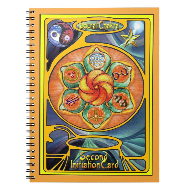 Sacral Chakra Mandala Anteckningsbok (Framsidan)