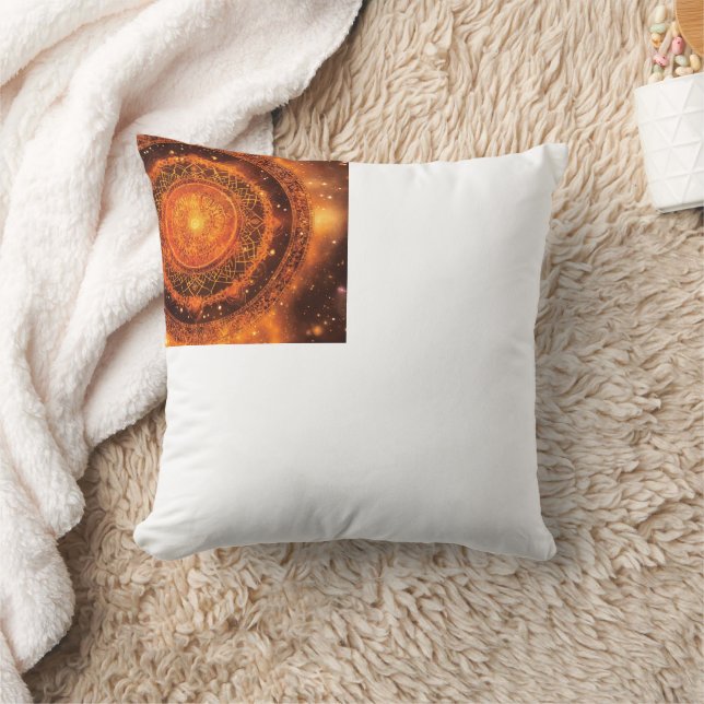 Sacral Chakra Orange Mandala Pillow Kudde (Filt)