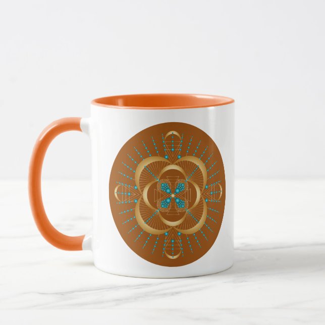 Sacral Chakra Shadow Mandala två Tone Mugg (Vänster)
