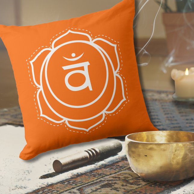 Sacral Chakra | Svadhisthana | Orange Meditation Kudde (Skapare uppladdad)