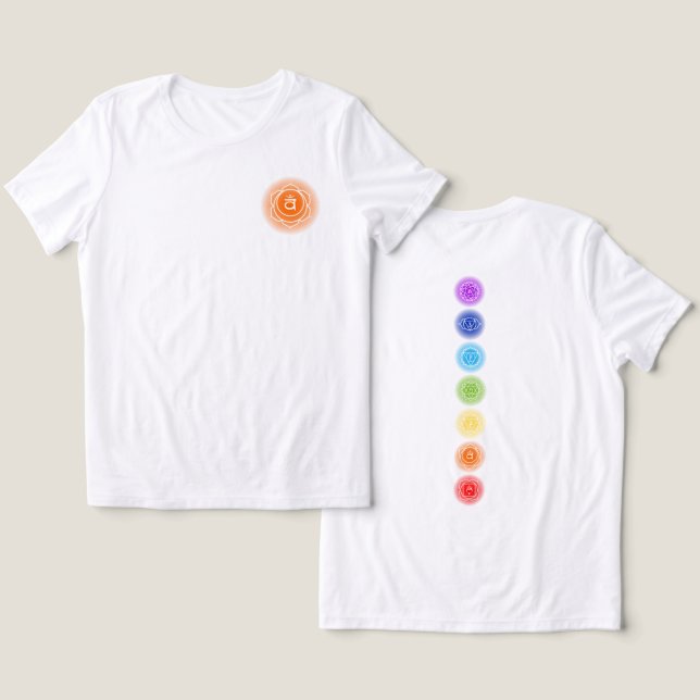 Sacral Chakra Symbol | Svadhisthana T Shirt (Design fram och bak)