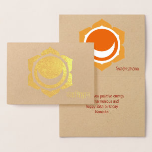 Sacral Chakra Tillfällen Anpassningsbar Real Folierat Kort