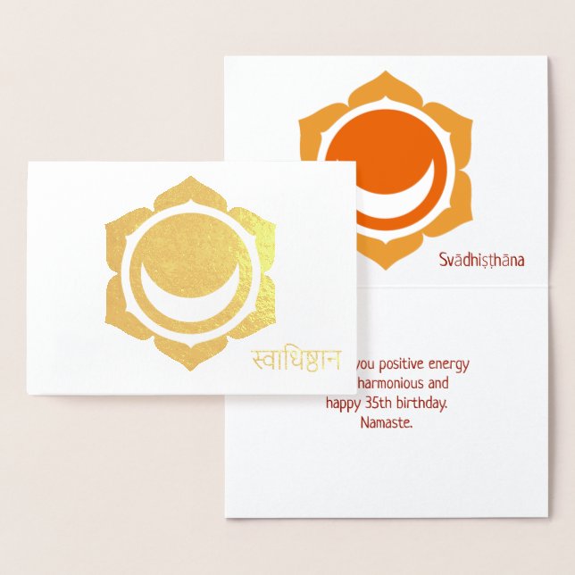 Sacral Chakra Tillfällen Anpassningsbar Real Folierat Kort (Display)