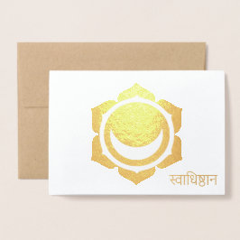 Sacral Chakra Tillfällen Anpassningsbar Real Folierat Kort