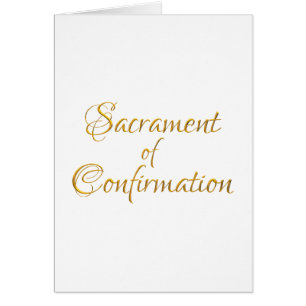 Sacrament of Confirmation Golden 3D-utseende Hälsningskort