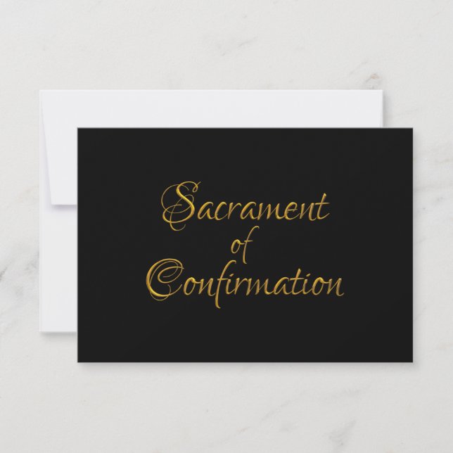 Sacrament of Confirmation Golden 3D-utseende OSA Kort (Framsida)