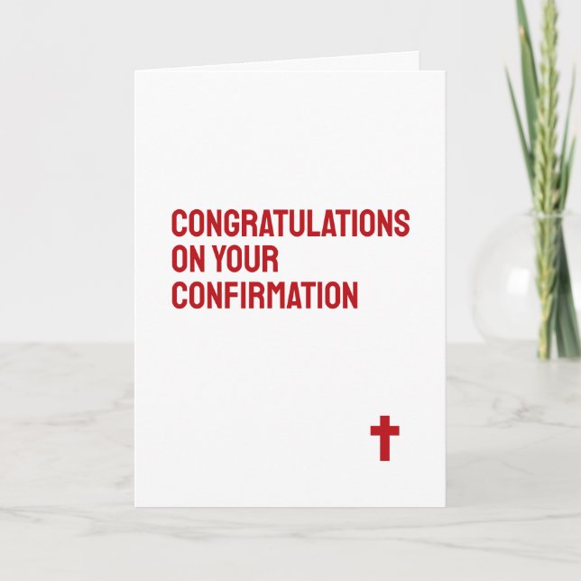 Sacrament of Confirmation Greeting Card Kort (Framsida)