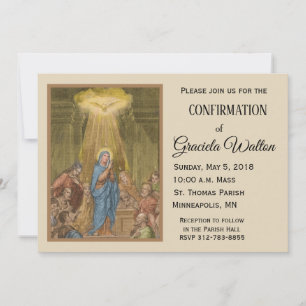 Sacrament of Confirmation Mary Heliga Spirit Inbjudningar