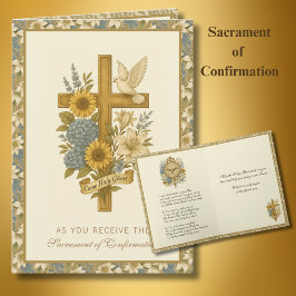 Sacrament of Confirmation Religiösa Prayer Helgkort