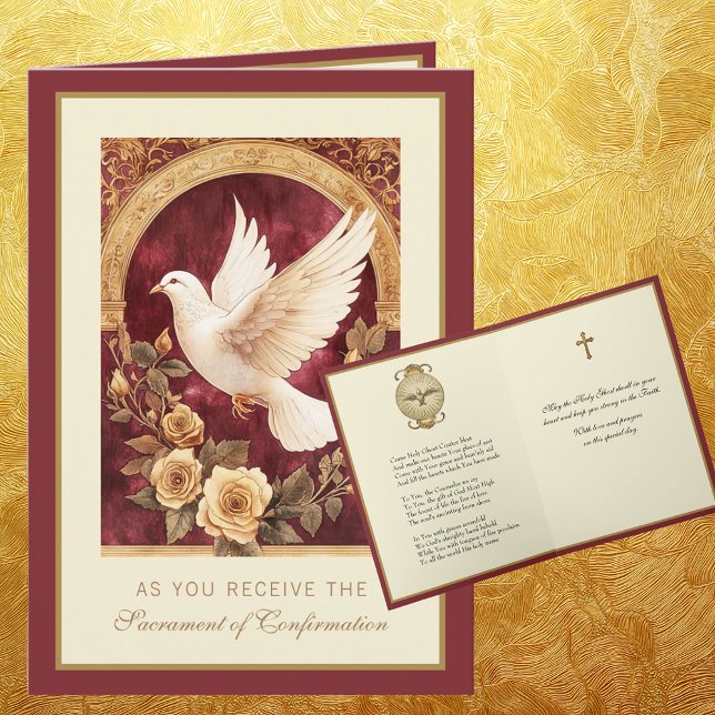 Sacrament of Confirmation Religiösa Prayer Helgkort (Skapare uppladdad)