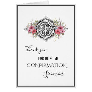 Sacrament of Confirmation Religiösa Sponsor Hälsningskort