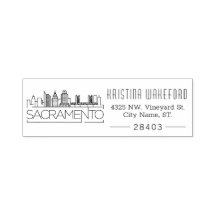 Sacramento | Anpassningsbar Adress självtryckande 