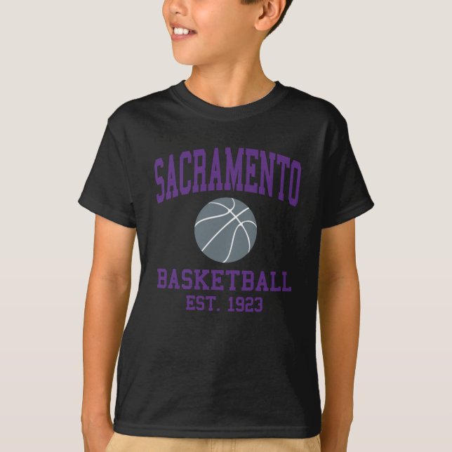 Sacramento Basketball T Shirt (Framsida)