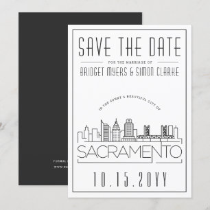 Sacramento Bröllop   Skyline Spara datum Inbjudningar