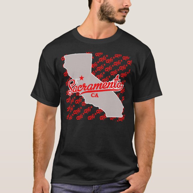 sacramento,Ca (916) - T-Shirt (Framsida)