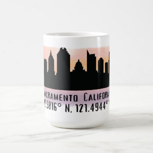 Sacramento CA City Skyline Kaffemugg