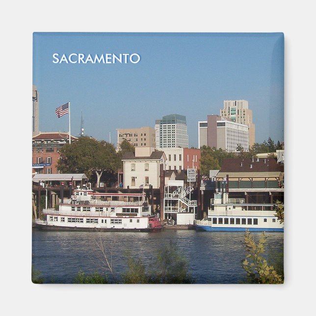 Sacramento, CA Kylskåpsmagnet (Framsidan)