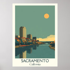 Sacramento California Art Print | Staten Huvudstad Poster