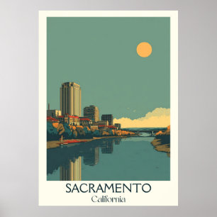 Sacramento California Art Print   Staten Huvudstad Poster