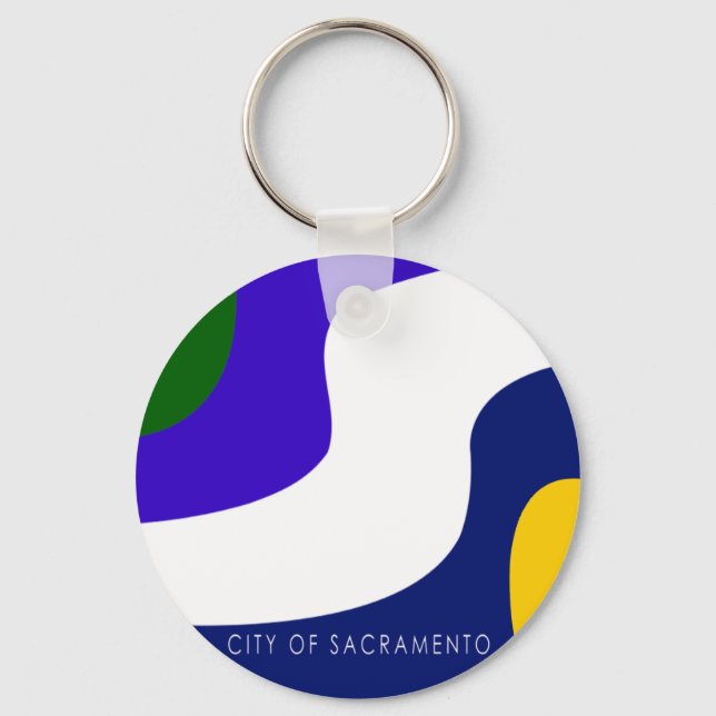 Sacramento (California flagga Keychain) Nyckelring (Framsida)