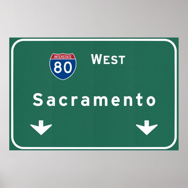 Sacramento California Interstate Highway Freeway : Poster (Framsidan)