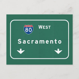 Sacramento California Interstate Highway Freeway : Vykort