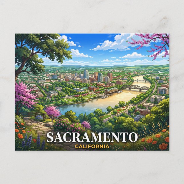 Sacramento California Resa Vykort (Framsida)