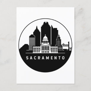 Sacramento California Siluett Vykort