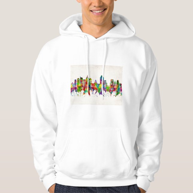 Sacramento California Skyline Hoodie (Framsida)