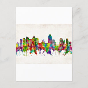 Sacramento California Skyline Inbjudan Vykort