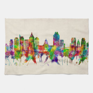 Sacramento California Skyline Kökshandduk