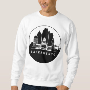 Sacramento California Skyline Lång Ärmad Tröja