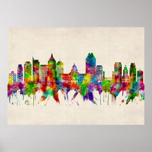 Sacramento California Skyline Poster (Framsidan)