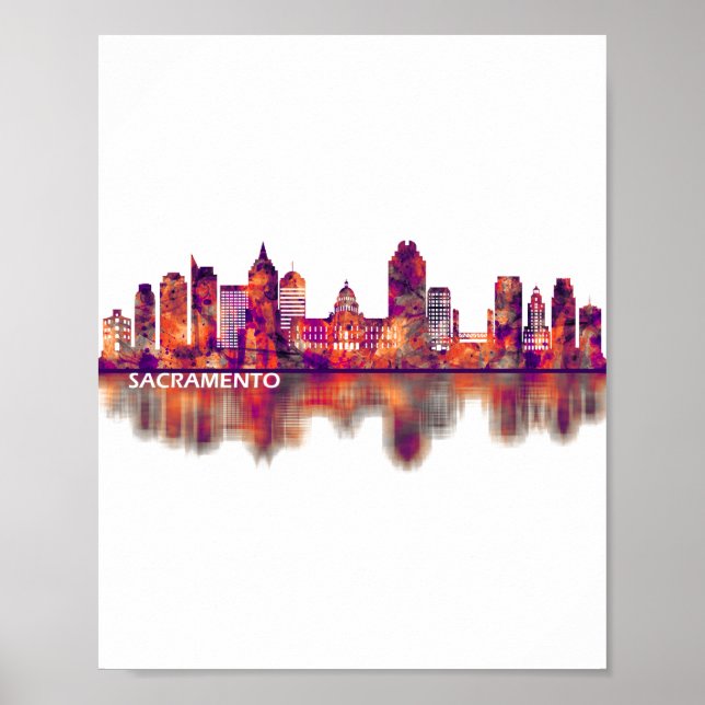 Sacramento California Skyline Poster (Framsidan)