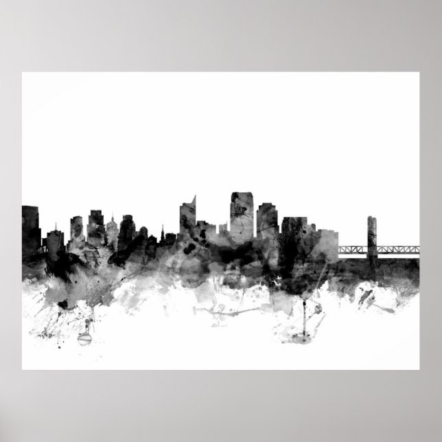 Sacramento California Skyline Poster (Framsidan)
