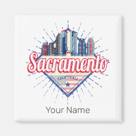 Sacramento California United Stater Skyline USA Magnet