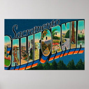 Sacramento CaliforniaLarge brevplatser Poster