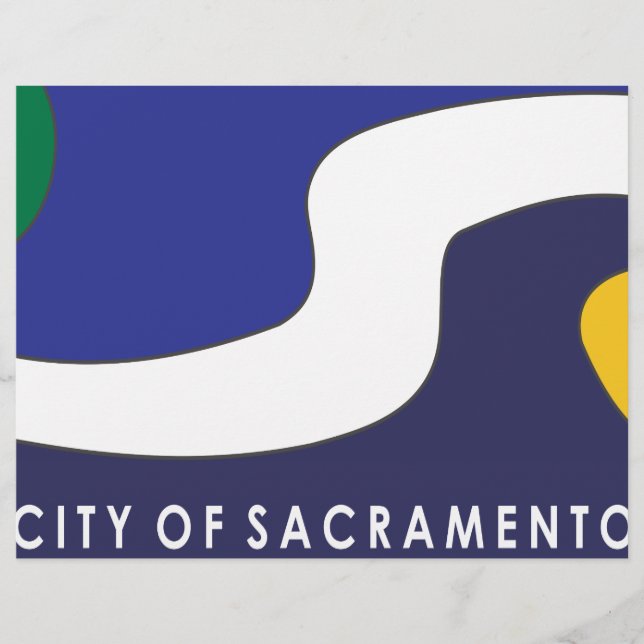 Sacramento city flagga reklamblad (Framsidan)