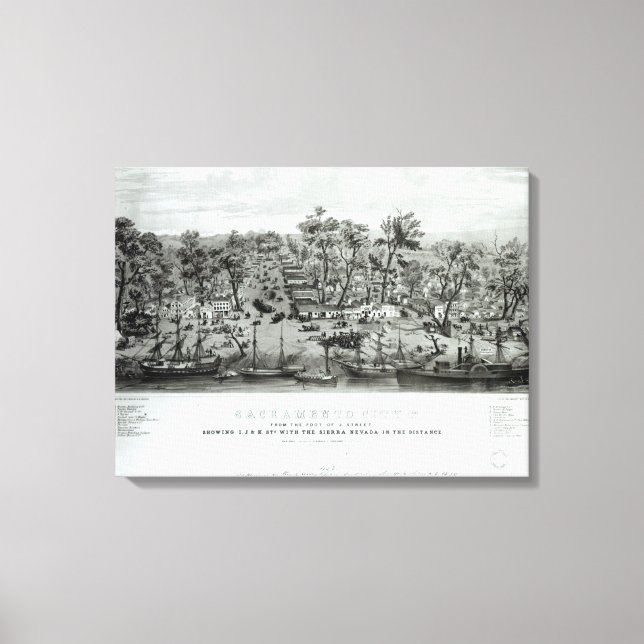 Sacramento City, Kalifornien Canvastryck (Framsida)
