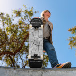 Sacramento City Karta Skateboard<br><div class="desc">En unik karta i den vackra staden Sacramento,  Kalifornien. Skateboard har en gata karta i staden innanför ett svart gräns längst upp och grund. Ett roligt sätt att representera den stad du kärlek bor i!</div>