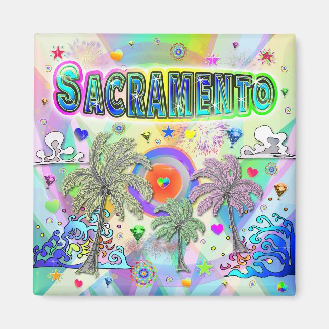 Sacramento Deep Dream Magnet (Framsidan)