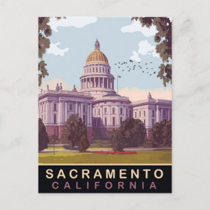 Sacramento, Delstatshuvudstad, Kalifornien, Resa Vykort