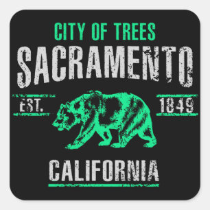 Sacramento Fyrkantigt Klistermärke
