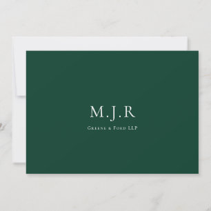 Sacramento Grönt Business Monogram från Desk of Anteckningskort