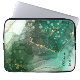 Sacramento Grönt Watercolor Bläck Anpassade Laptop Fodral