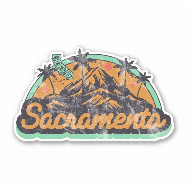 Sacramento, Kalifornien Klistermärken (Framsida)