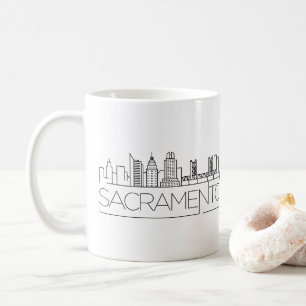 Sacramento Kalifornien Stylized horisont Kaffemugg